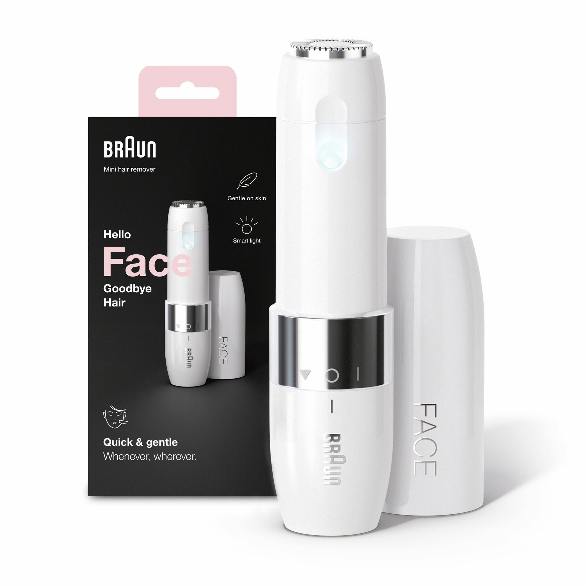 Braun Gesichtshaarentferner FS1000 – batteriebetrieben (AA) – weiss