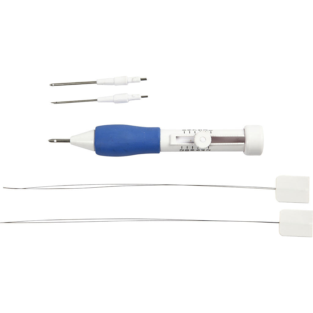 Creativ Company Stanznadel – 130 mm, Blau, 1 Stück, für Handnähen