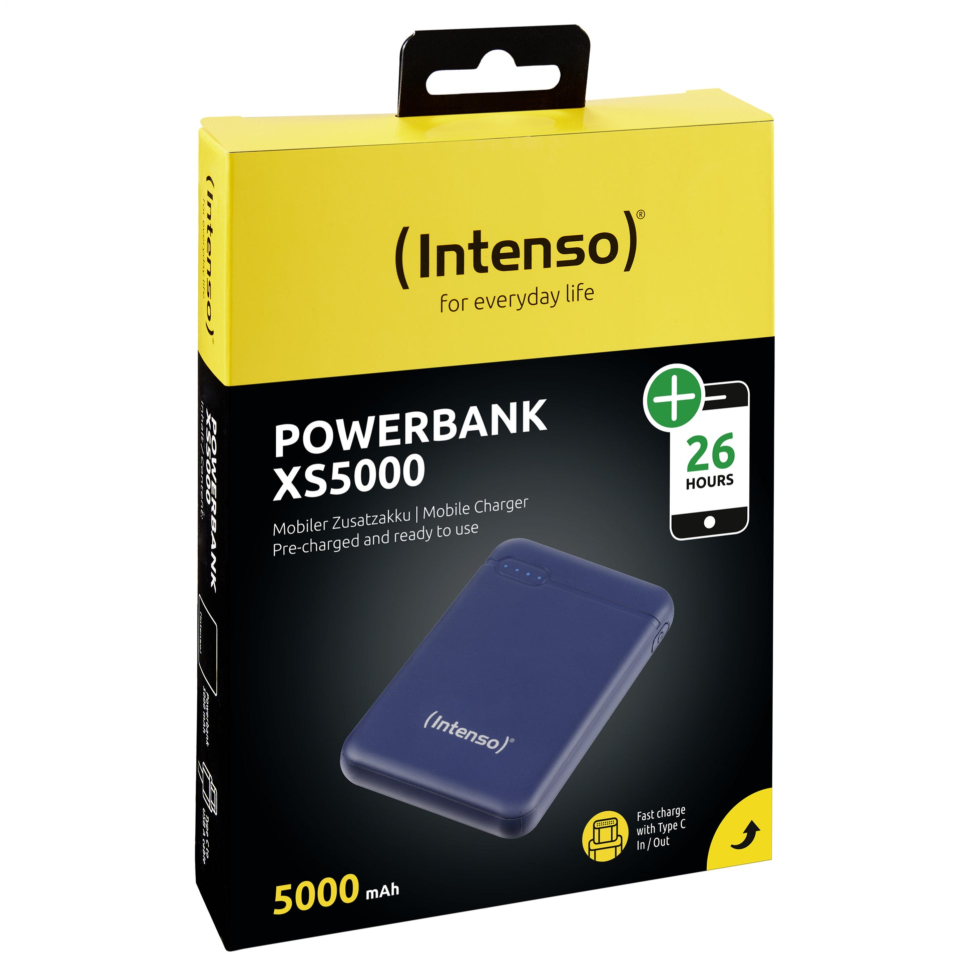 Intenso XS5000 Powerbank 5'000 mAh – 1× USB-C, 1× USB-A, blau