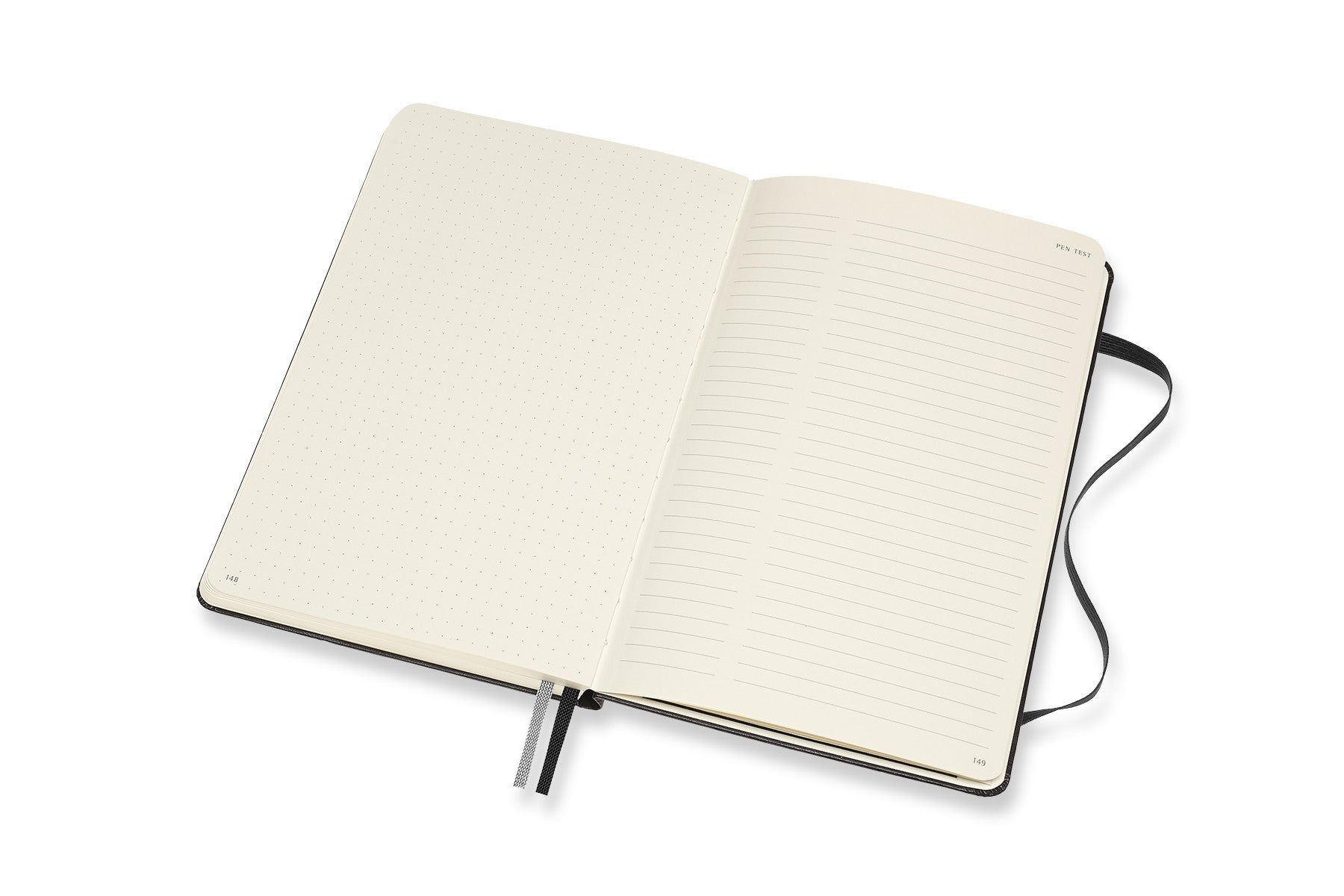 Moleskine Notizbuch, A5, punktkariert, Fadenheftung, Hardcover, 160 Seiten, 120 g/m² – schwarz