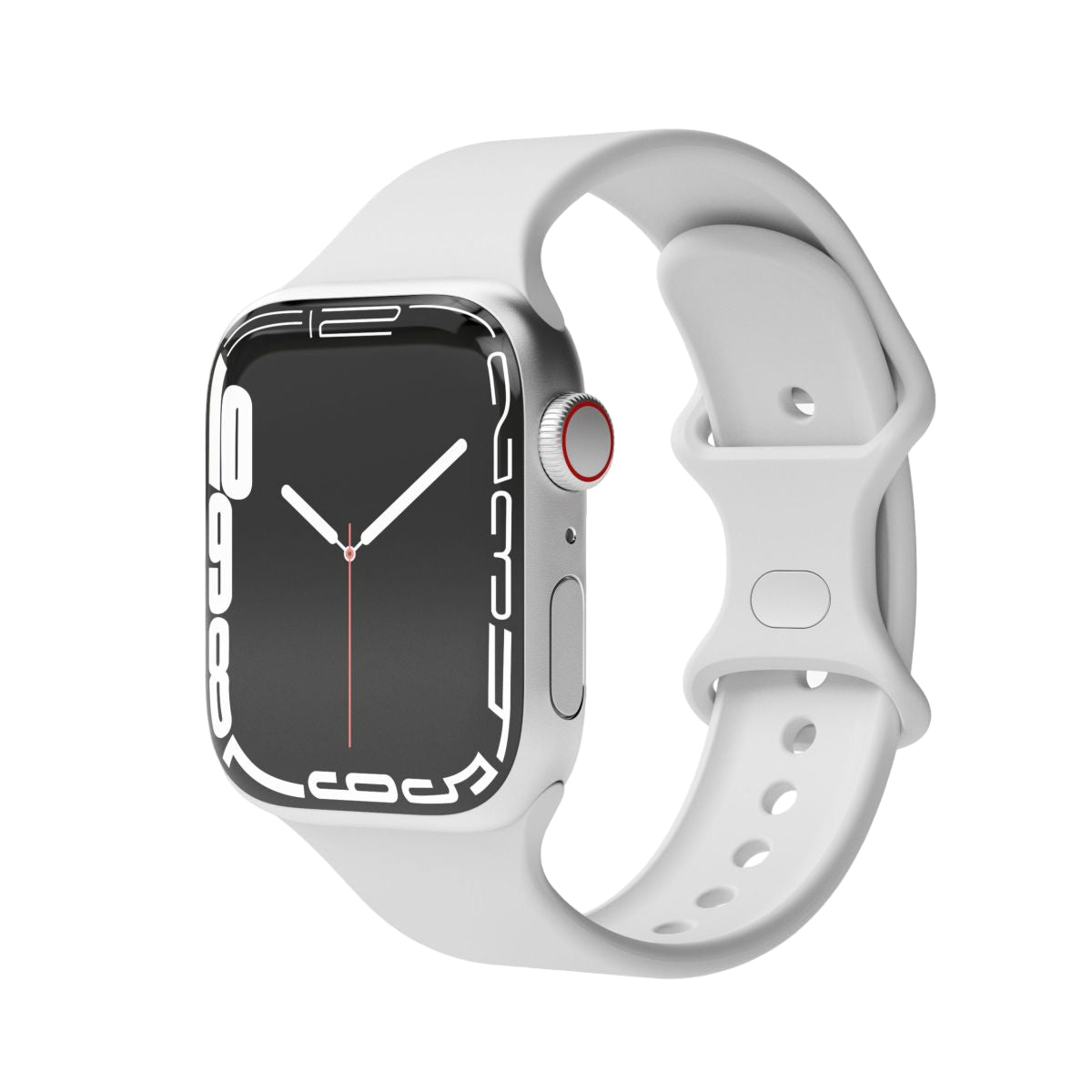 Vonmählen Classic Band 2 – Armband – für Apple Watch (diverse Grössen), Hellgrau, Silikon