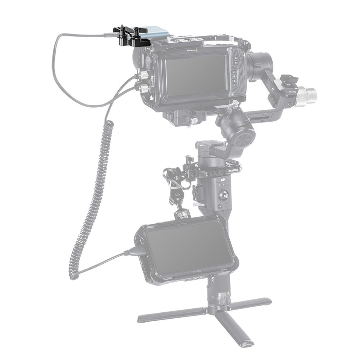 SmallRig 2245B SSD-Halterung – Aluminium – für Samsung T5, Blackmagic Pocket, SmallRig-2203 u. a.