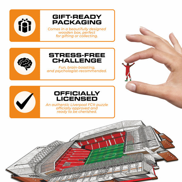 Iconic Puzzles Liverpool FC - Anfield Stadium – Logikspiel, ab 10 Jahren, 180 Min.