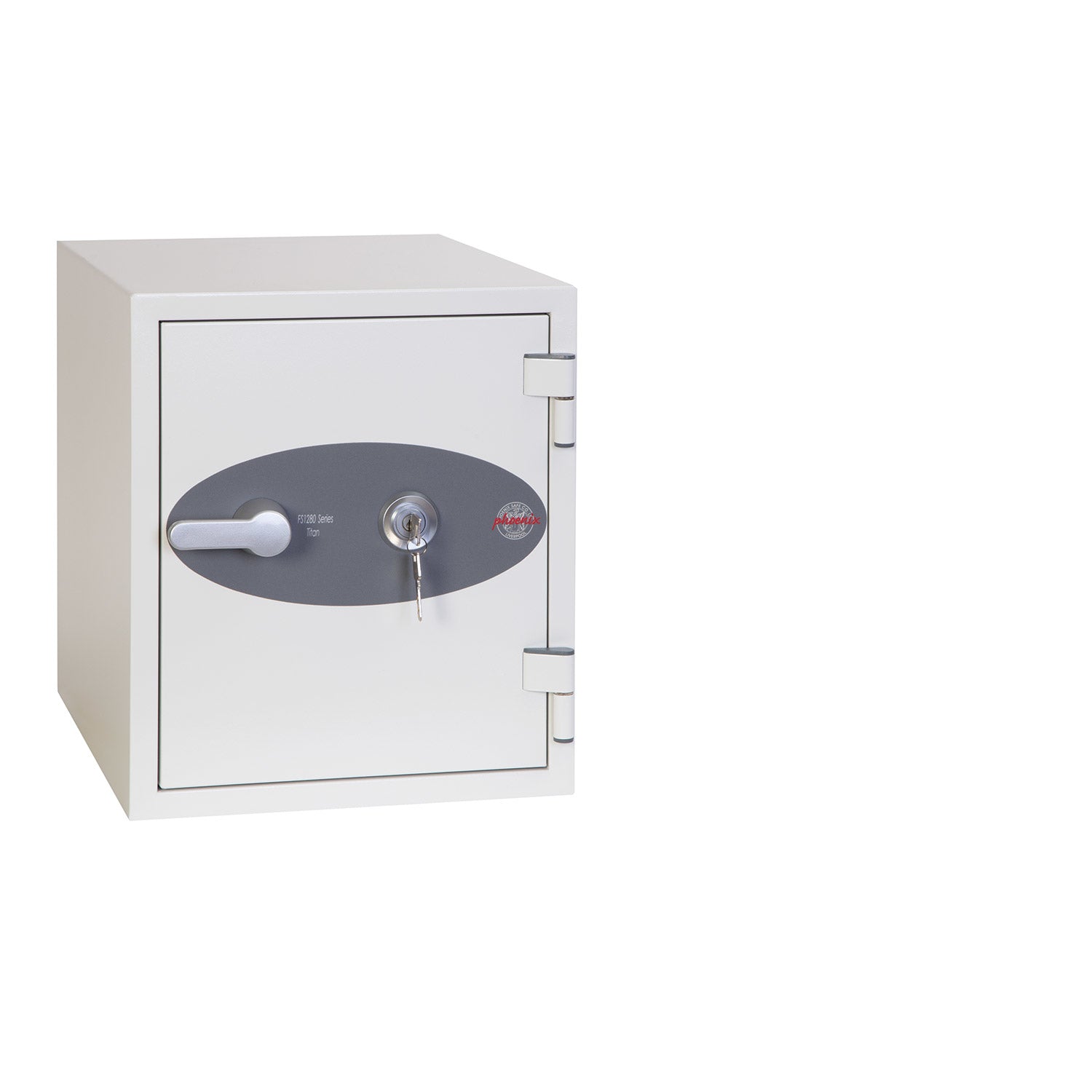 Phoenix Safe Co. Phoenix Tresor TITAN FS1282K – Schlüsselschloss – 25 l – 60 Minuten Feuerschutz – Bodenmontage – Weiss