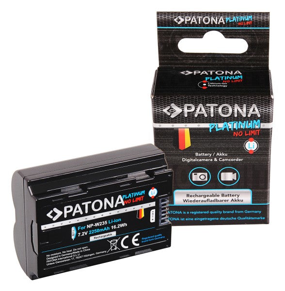 PATONA Platinum NP-W235 Akku – 7,2 V, 2600 mAh – für Fujifilm X-T4 und andere