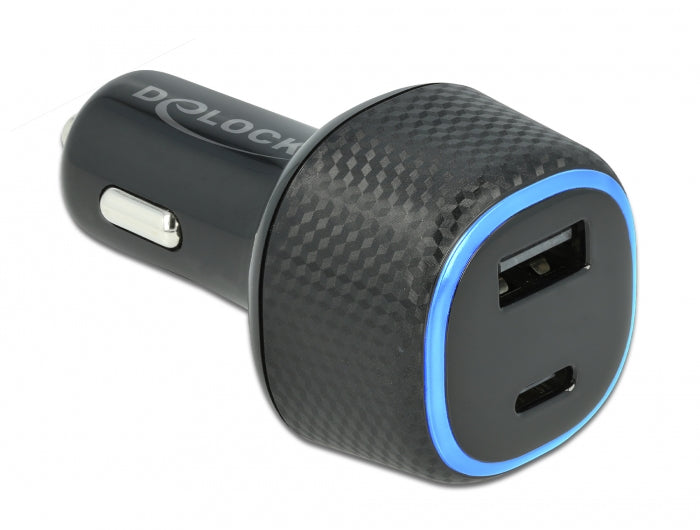 DeLOCK Kfz-Ladegerät, 63 W, USB-C, USB-A, PD 3.0 – universal – Schwarz