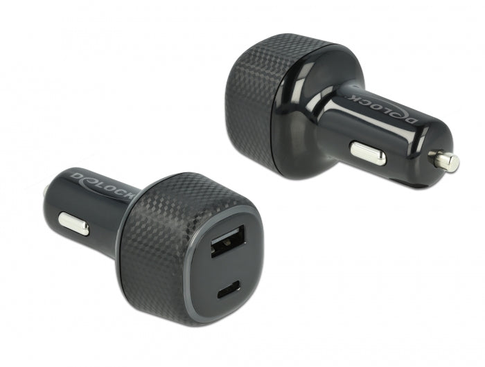 DeLOCK Kfz-Ladegerät, 63 W, USB-C, USB-A, PD 3.0 – universal – Schwarz