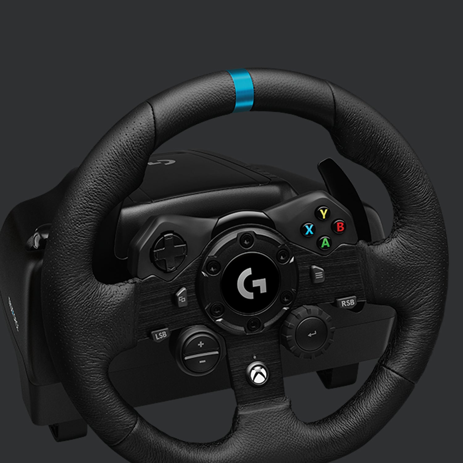 Logitech G G923 – Joystick – USB (kabelgebunden), 900° Drehwinkel, Kraft-Rückmeldung, schwarz, für PC & Xbox