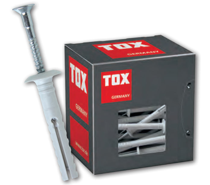 TOX Metallständer-Befestigung – Ø 6 × 55 mm, Pozidriv, Grau, 50 Stk., für Metall, Beton