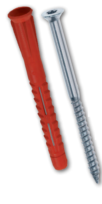 TOX Rahmendübel – Ø 8 × 100 mm, rot, 50 Stk., für Beton, Stein
