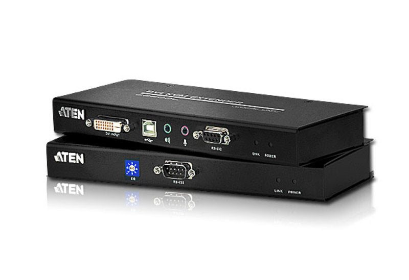 ATEN CE600 – KVM-Extender-Set, DVI – 1920 × 1200/60 Hz (bis 30 m), USB, RS-232 – bis 60 m über Cat 5e