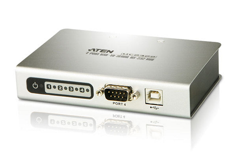 ATEN UC2324 USB-RS232 Hub – USB 2.0 Typ-B, 4× RS-232, für Windows