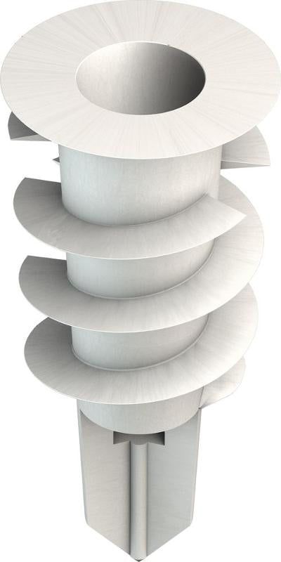 TOX Gipskartondübel Spiral – Ø 4,5 × 32 mm, Kunststoff, Grau, 10 Stk., für Gipskarton