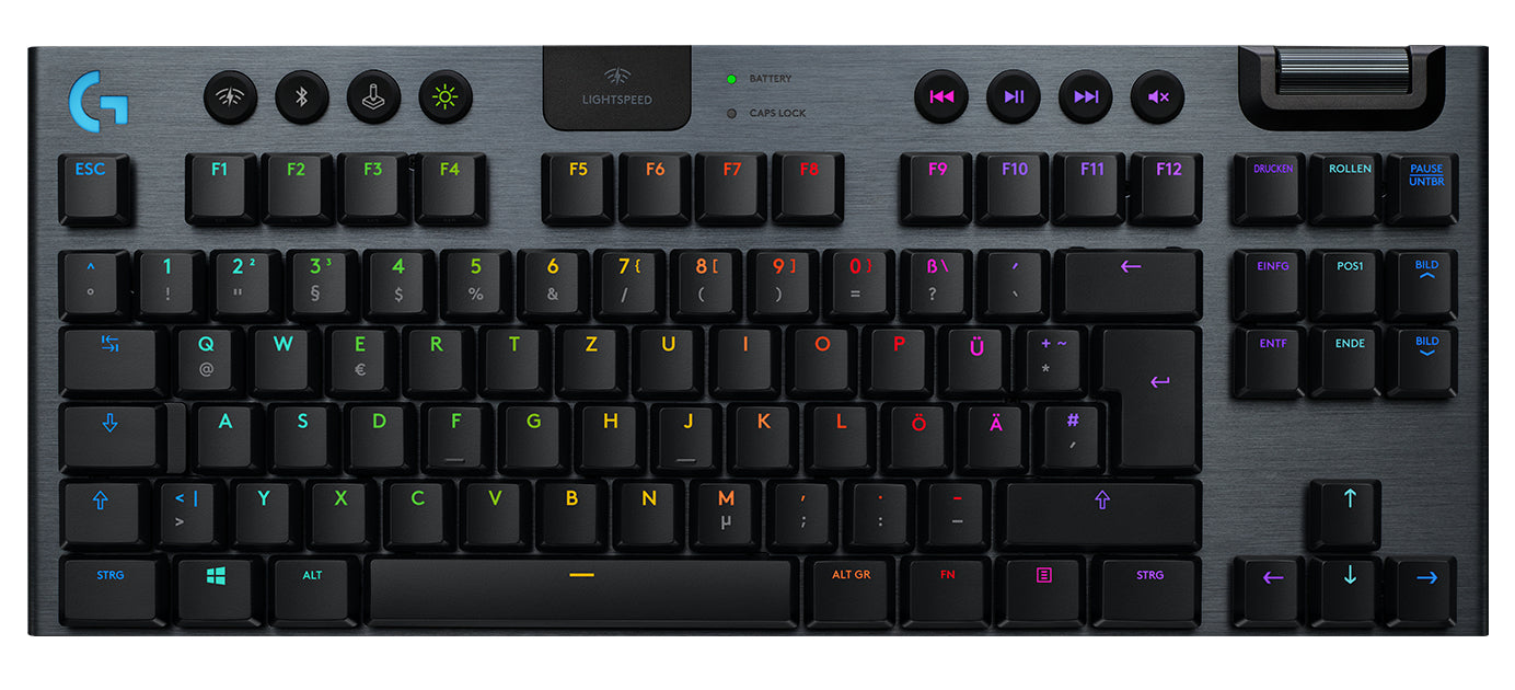 Logitech G G915 – Gaming-Tastatur TKL – Mechanisch (GL Tactile), RGB – Kabelgebunden, USB – QWERTZ (DE)