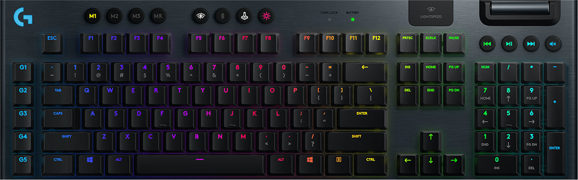 Logitech G G815 LIGHTSYNC – Gaming-Tastatur – Mechanisch – Bluetooth & 2,4 GHz (Nano-Empfänger) – RGB
