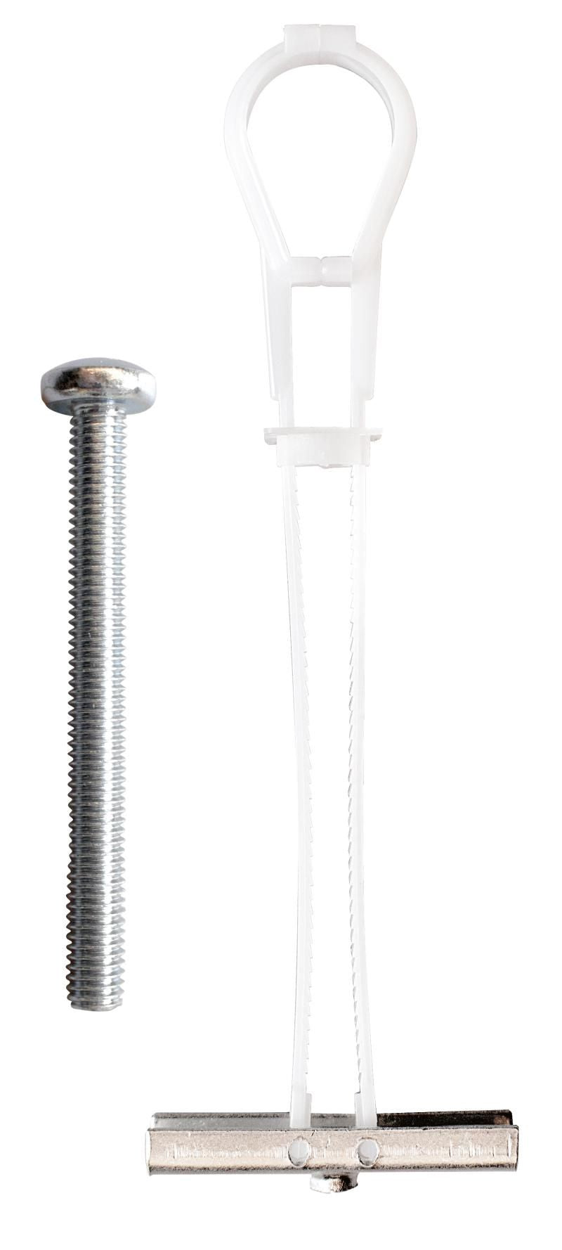 TOX Hohlraumklappdübel Spagat Plus M6 – Ø 6 × 60 mm, Metall, grau, 2 Stk., für Beton