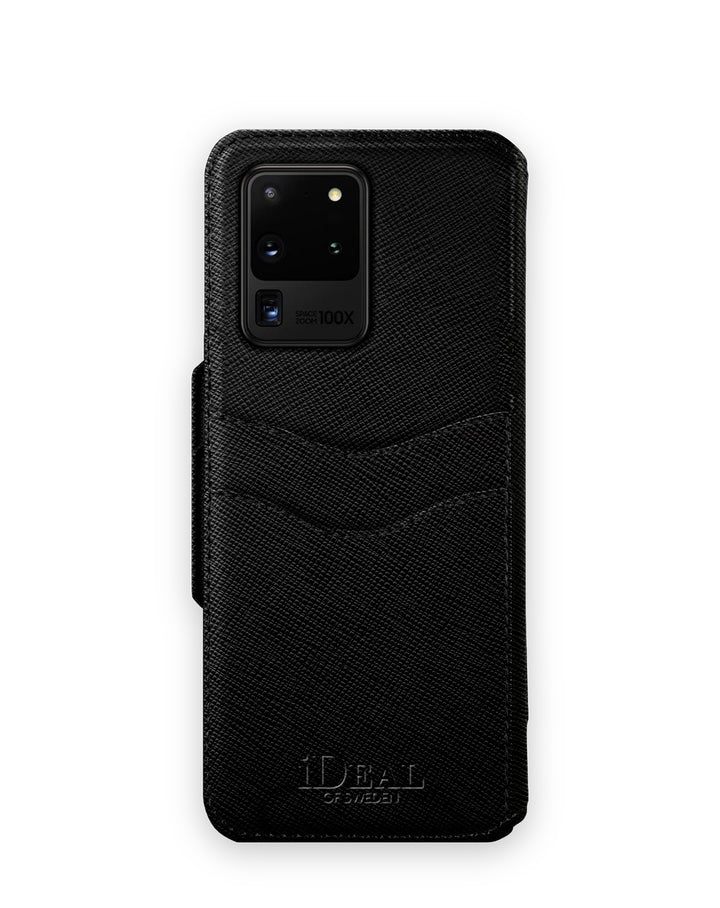 Ideal of Sweden – Booklet-Hülle Saffiano Schwarz – für Samsung Galaxy S20 Ultra – Kunstleder – mit Kartenfach