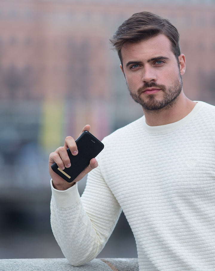 Ideal of Sweden – Booklet-Hülle Saffiano Schwarz – für Samsung Galaxy S20 Ultra – Kunstleder – mit Kartenfach