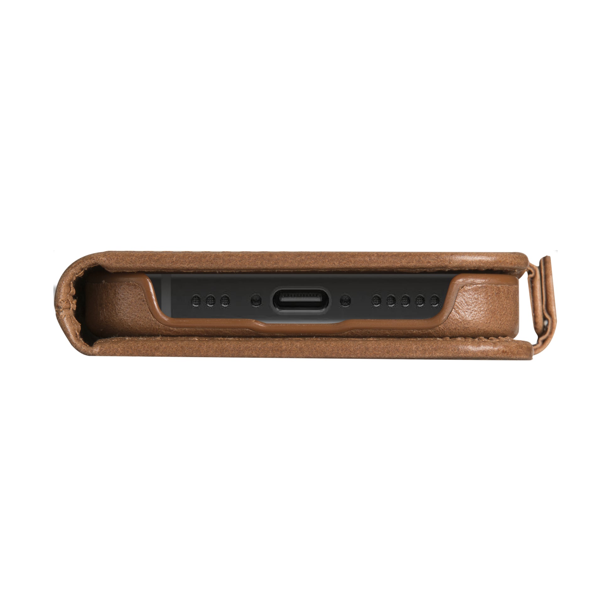 dbramante1928 Lynge Wallethülle – für Apple iPhone 16e, 3 Kartenfächer, Leder, Tan