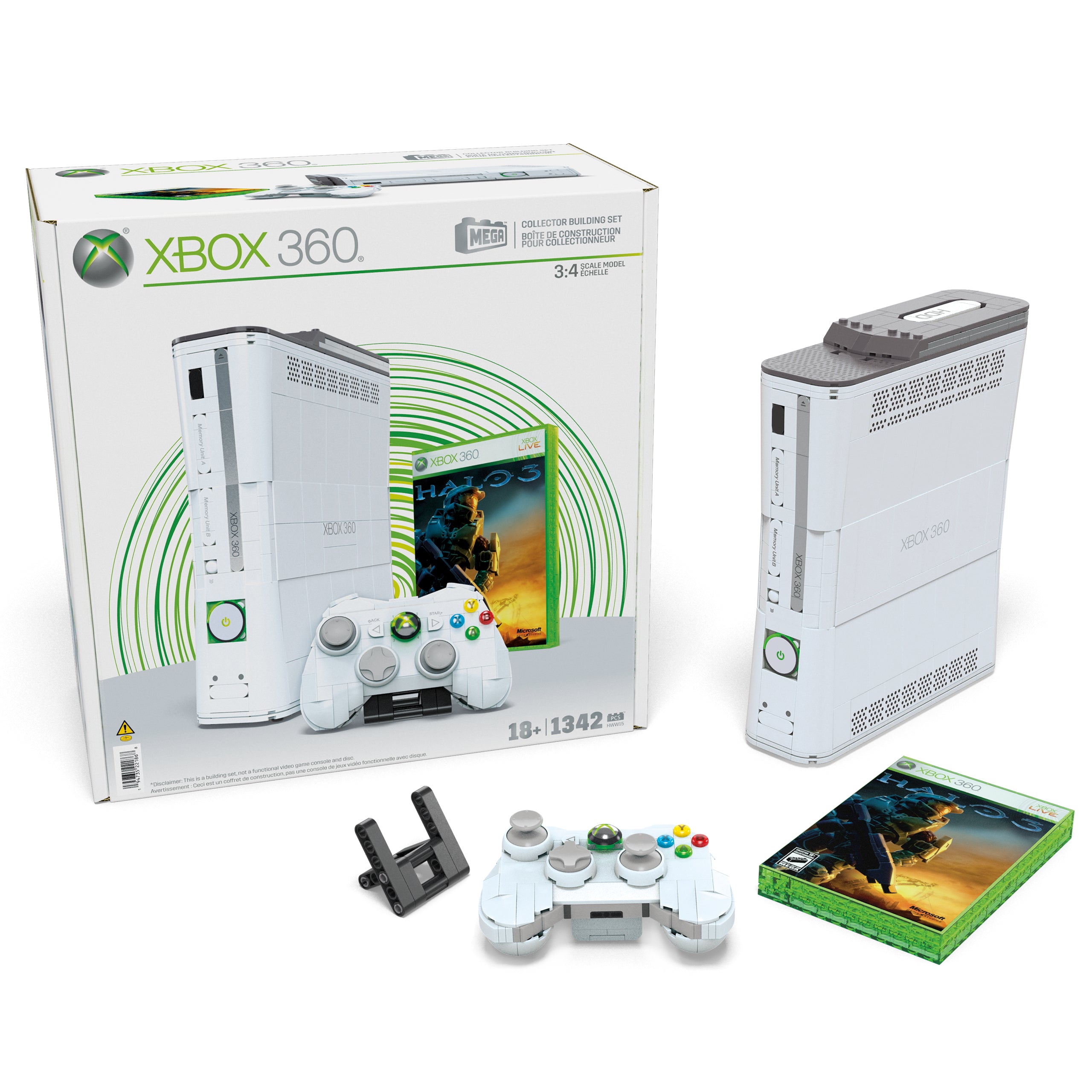 MEGA 3D Puzzle XBOX 360 Konsole – 1342 Teile – Kunststoff