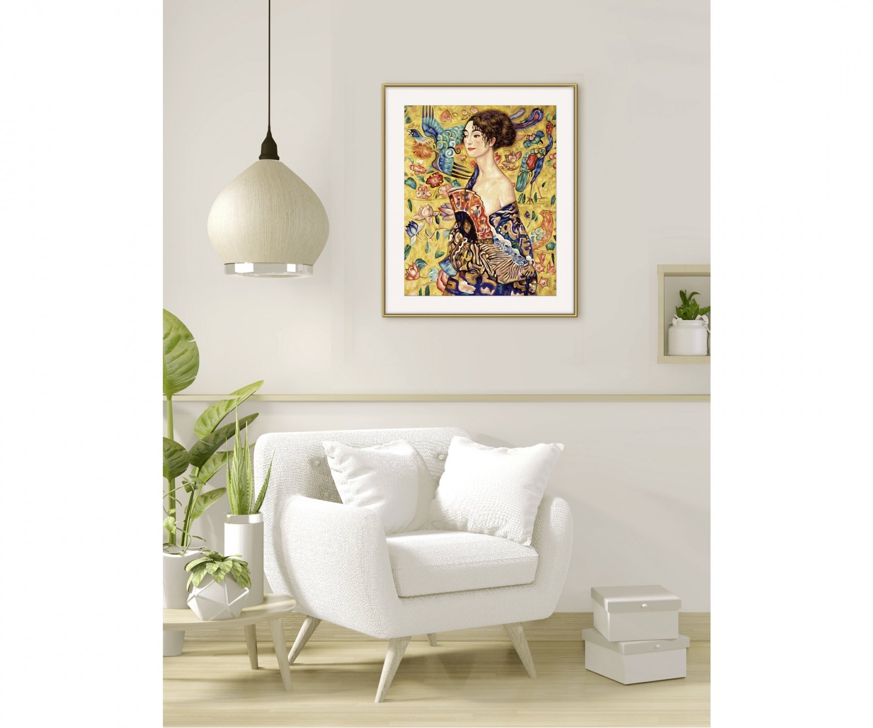 Schipper Malen-nach-Zahlen-Set – Dame mit Fächer – 40 × 50 cm – ab 14 Jahren