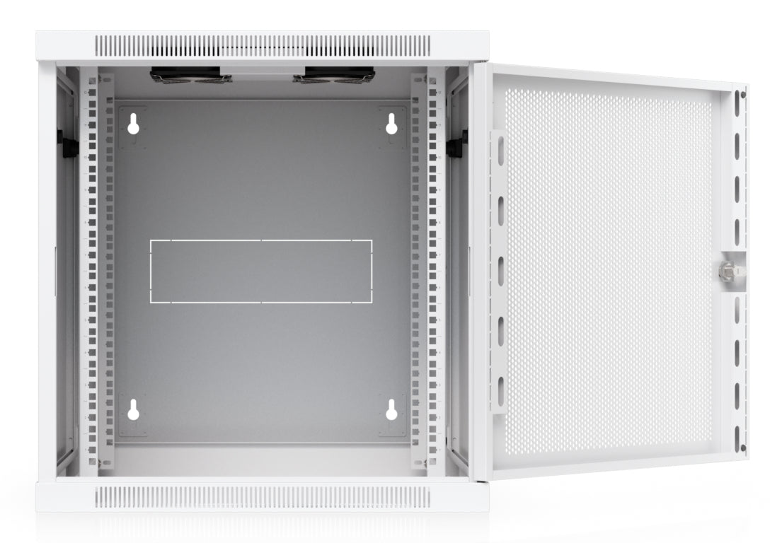 Ubiquiti UACC-Rack-12U-Wand-SW-P – 19" Wandverteiler 12U, abschliessbar, 600 × 703 × 639 mm, weiss, Stahl