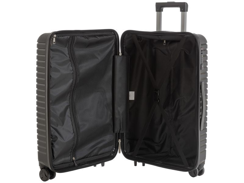 KOOR Trolley – 40 l, Hartschale, 4 Rollen, mit TSA, schwarz, 34 × 56 × 21 cm