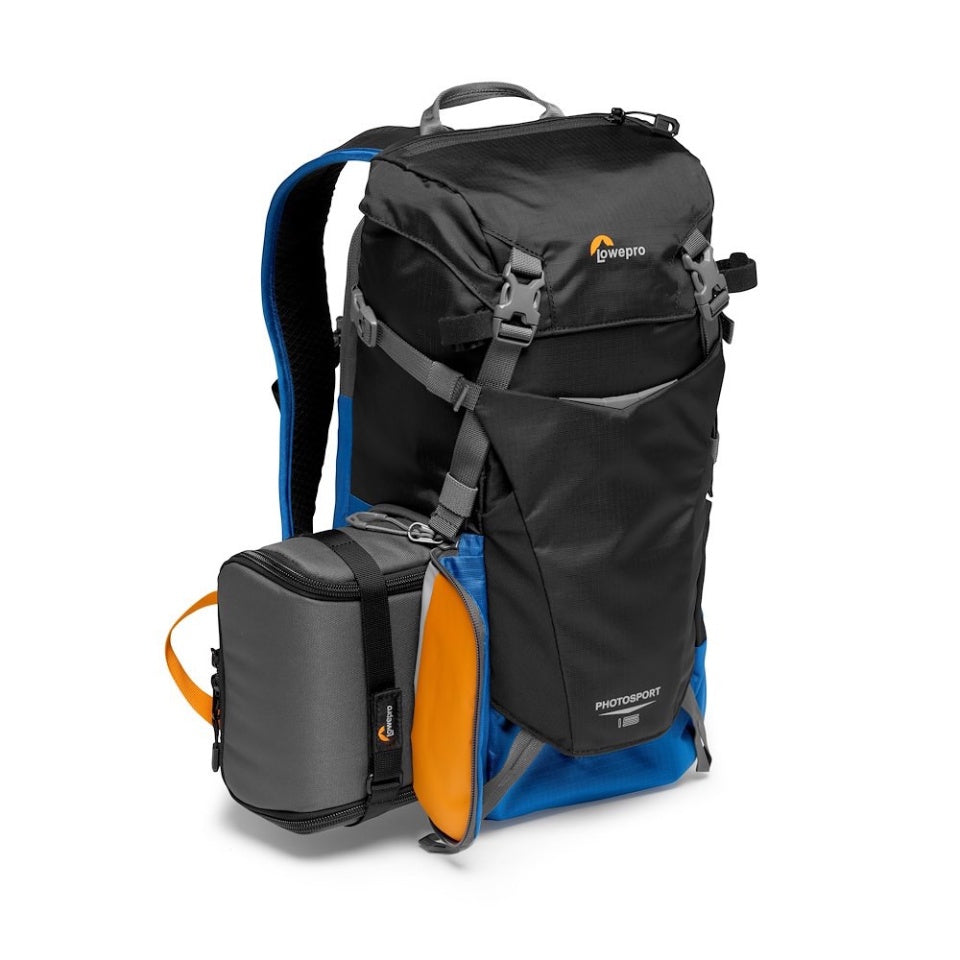 Lowepro PhotoSport BP 15L AW III Kamerarucksack – 15 l, herausnehmbares Kamerafach – Blau/Grau