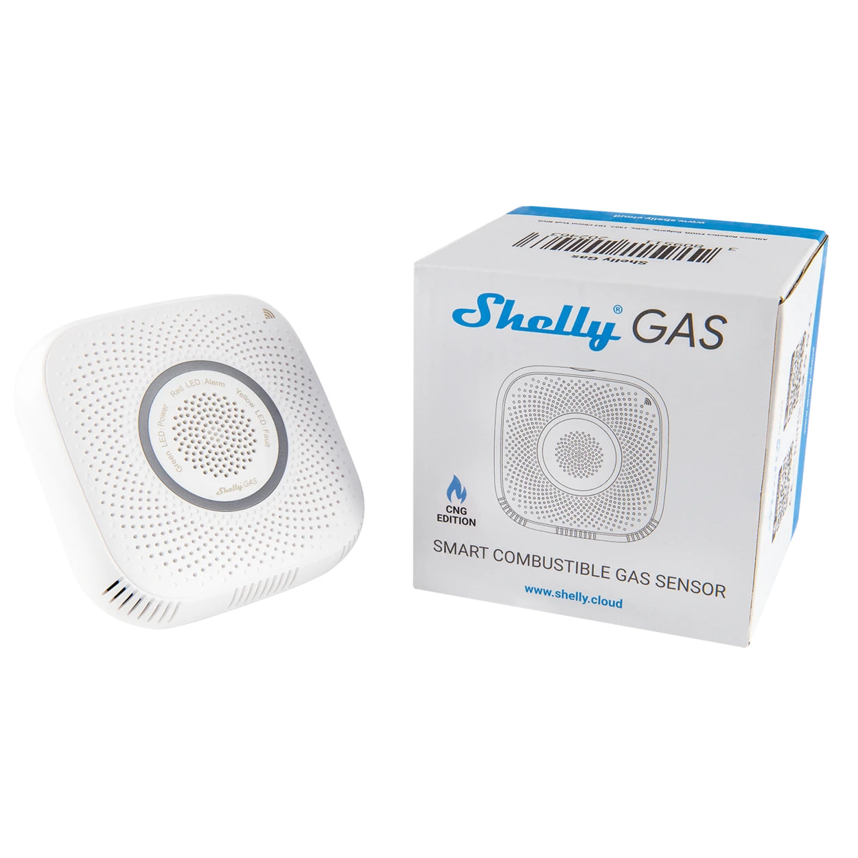 Shelly Gas LPG – Gasmelder, WLAN, 70 dB – Weiss