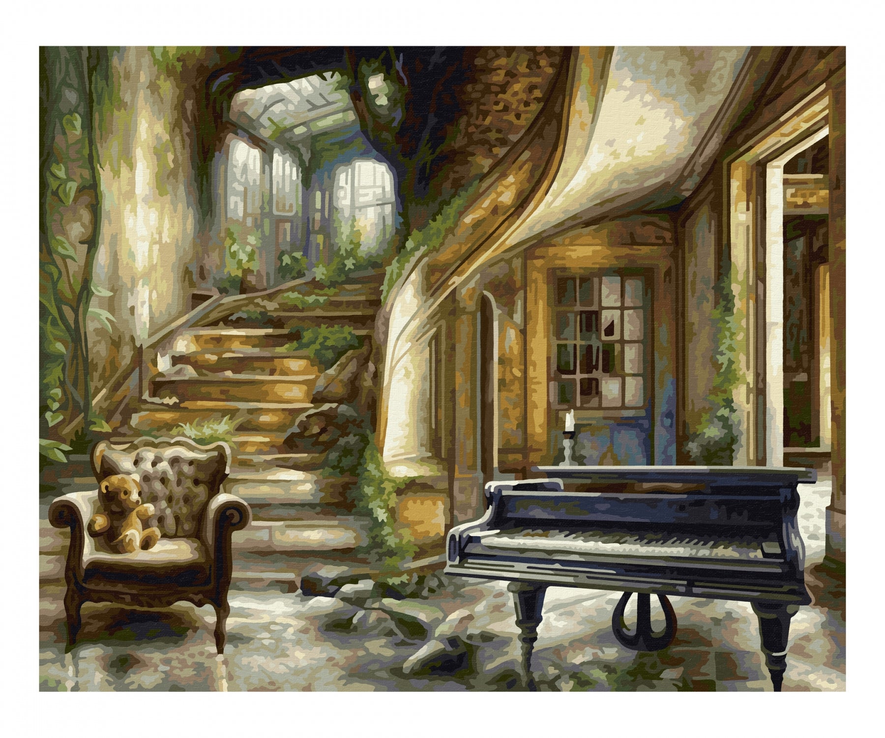 Schipper Malen-nach-Zahlen-Set – Lost Place (Gebäude) – 50 × 40 cm – 36 Farben – ab 14 Jahren