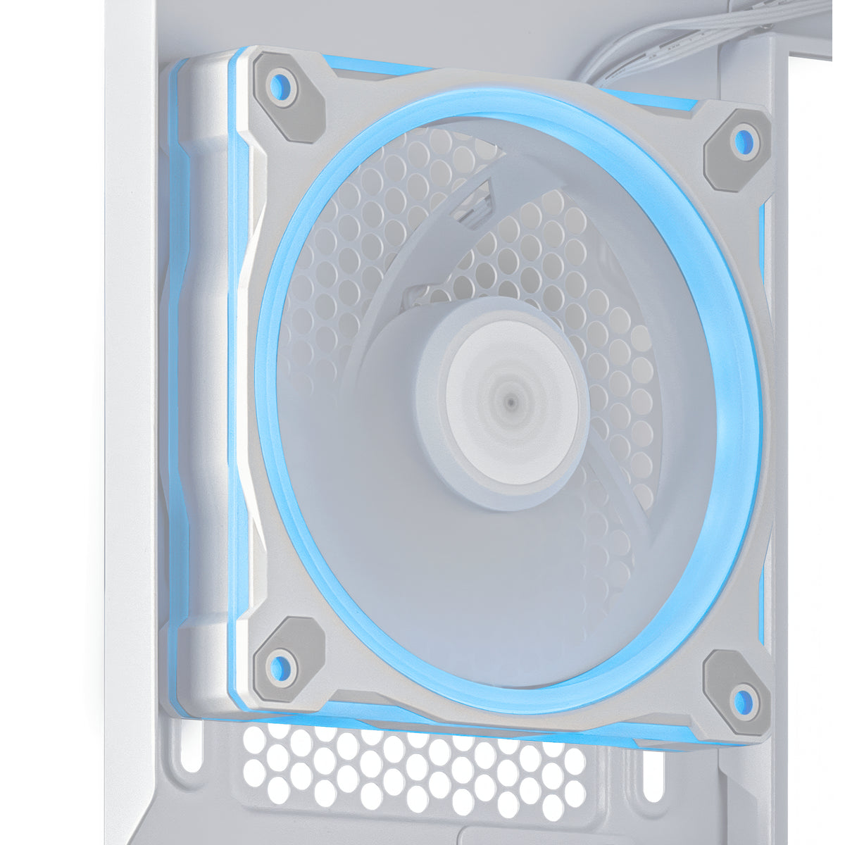ASUS AP202 PRIME TG – PC-Gehäuse – Mid-Tower – mATX/Mini-ITX, 6× Lüfterplätze, Weiss, Sichtfenster