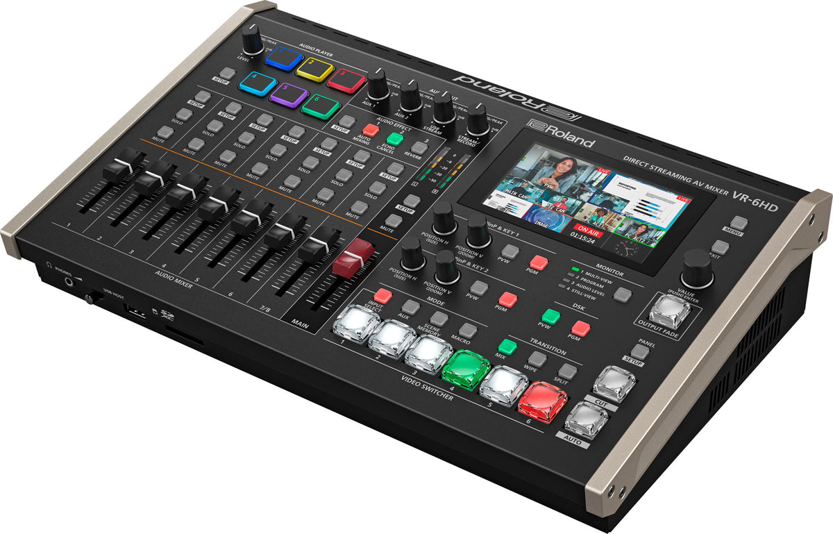 Roland VR-6HD – USB-Mischpult (28-Kanal), 24-bit/48 kHz, Schwarz