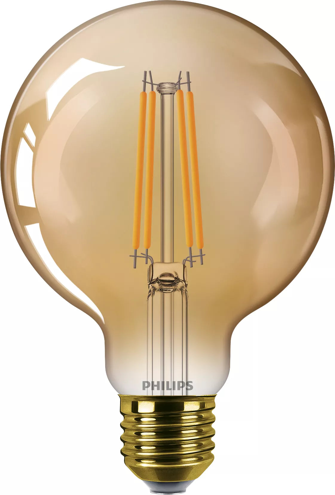Philips by Signify Philips LED-Leuchtmittel E27 G95 – 250 lm, 3,1 W, Warmweiss 1800 K – 1 Stk., Bernstein (Glas)
