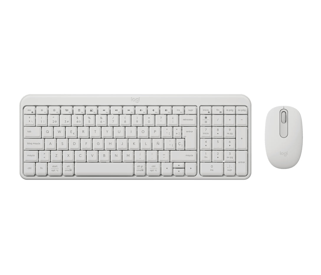 Logitech MK250 – Tastatur- und Maus-Set – Bluetooth & 2,4 GHz – QWERTY (ES) – Weiss