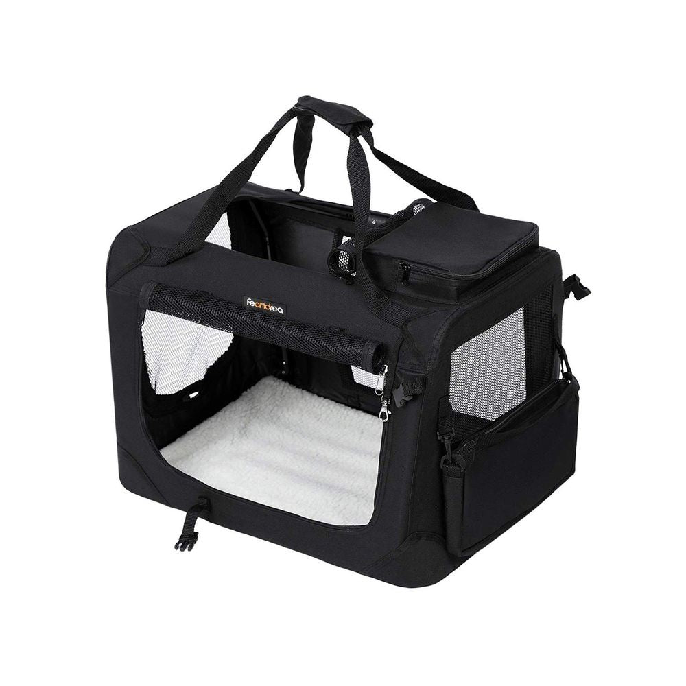 Feandrea Weicher Haustierträger – Frontlader, Reissverschluss, belüftet – für Katzen, Hunde – 60×42×42 cm