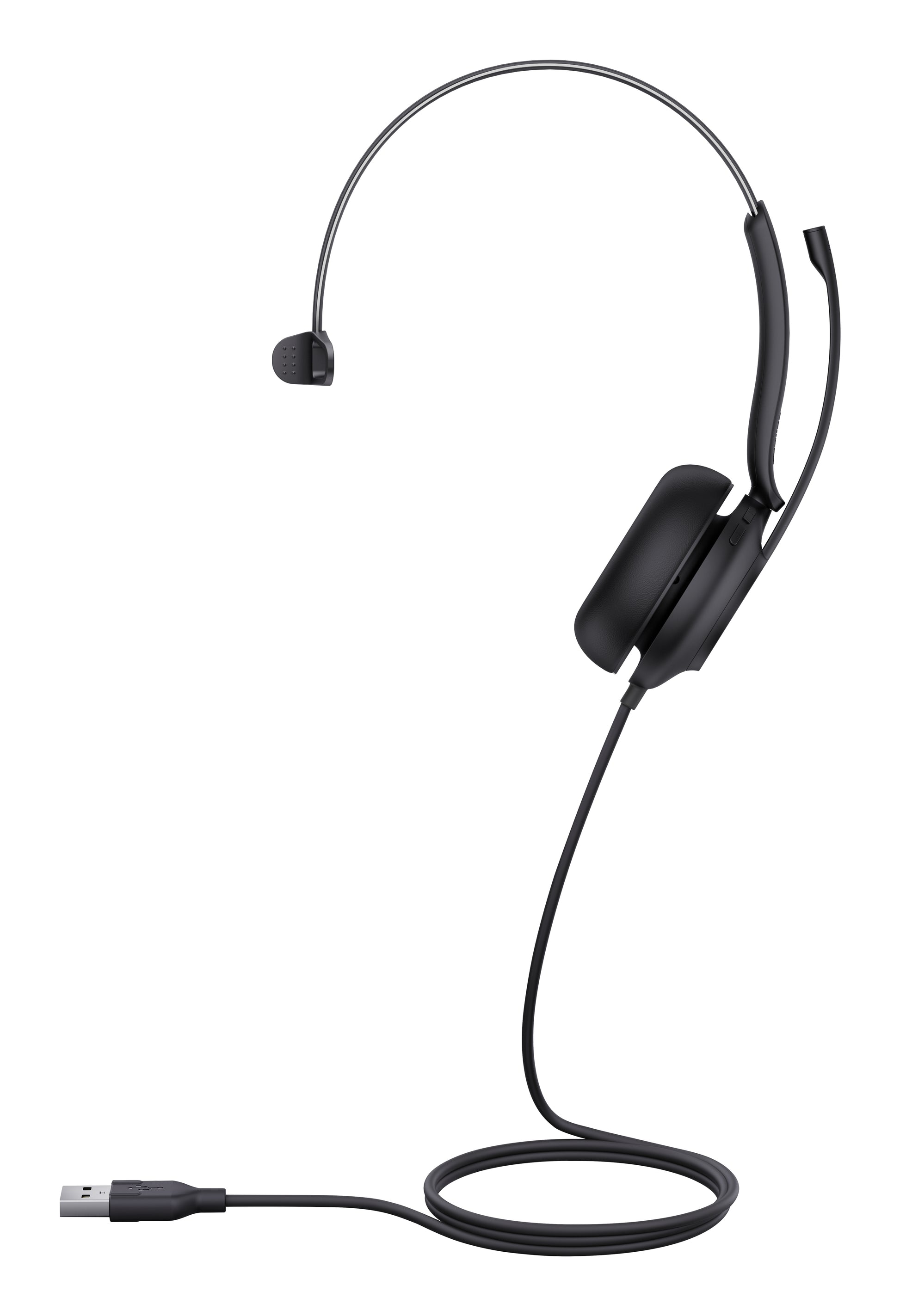 Yealink UH35 Office-Headset – Over-Ear, Mono, Kabelgebunden, USB-A, ANC, Schwarz