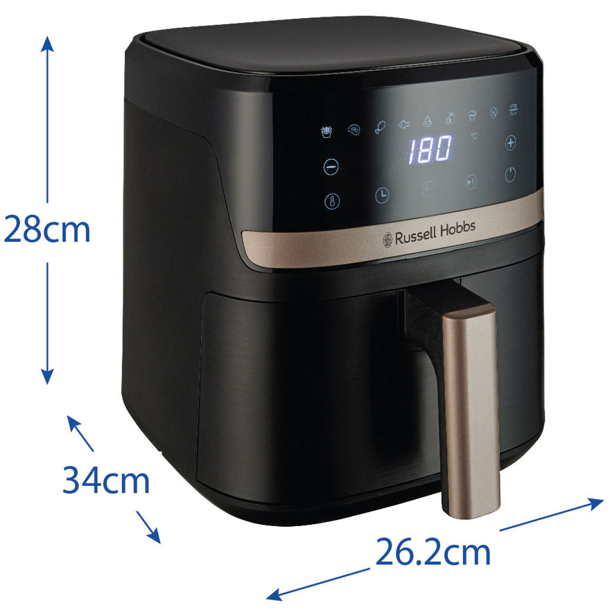 Russell Hobbs Heissluftfritteuse Satisfry 27610-56 – 4,3 l, 9 Programme, 1300 W – Schwarz