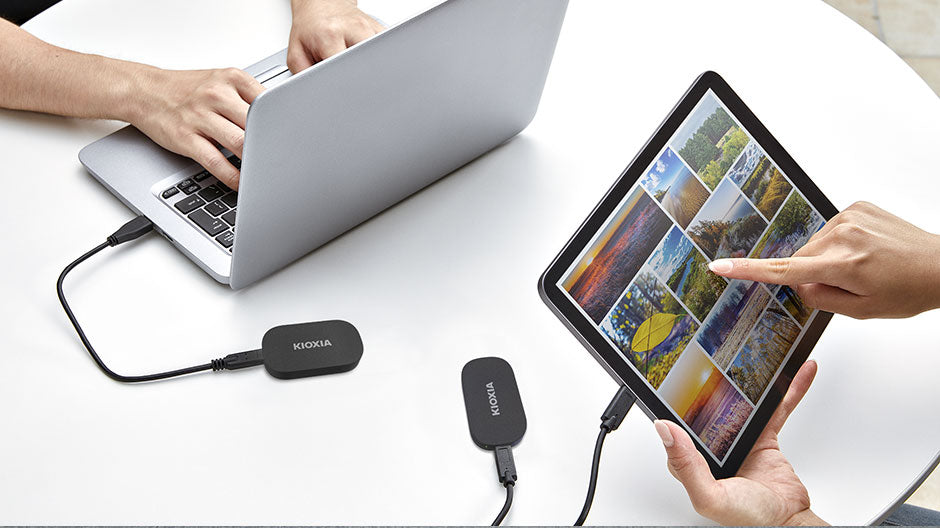 Kioxia EXCERIA PLUS G2 Portable SSD 500 GB – für Windows/Mac/Android/iOS
