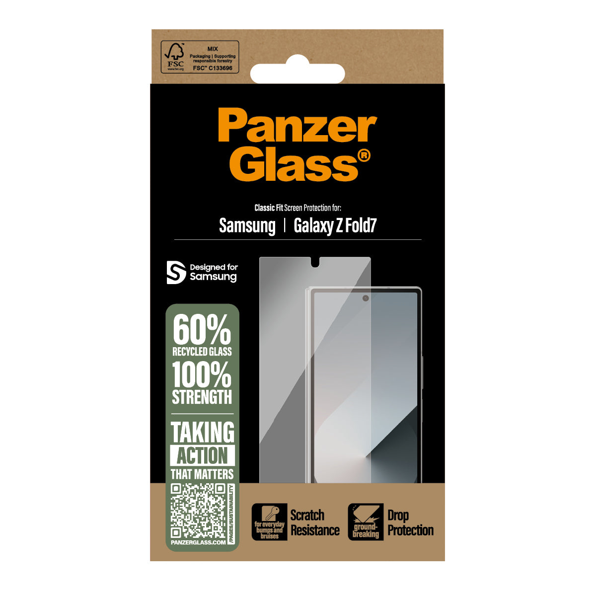 PanzerGlass Displayschutz (Folie), fettabweisend – für Galaxy Z Fold7