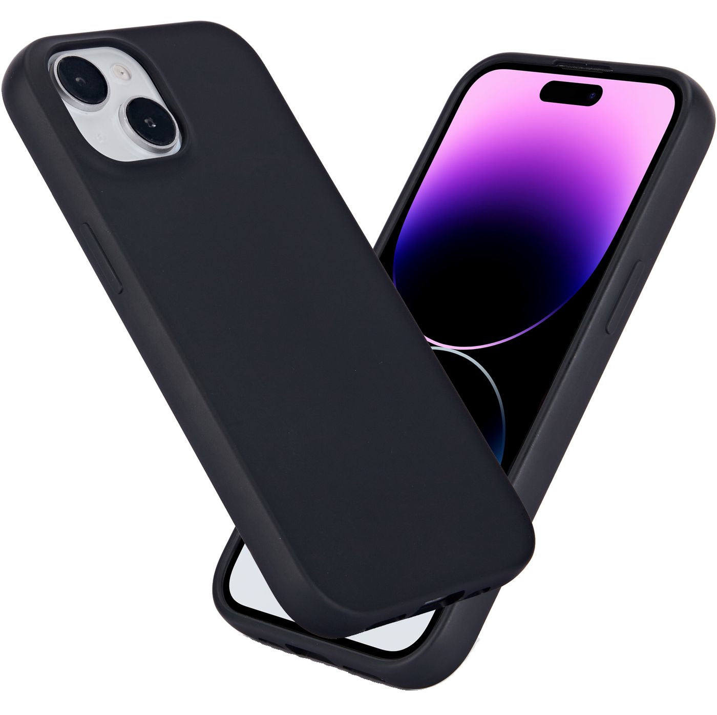 eSTUFF INFINITE Vienna (GRS) Backcover – für Apple iPhone 15, TPU, Schwarz