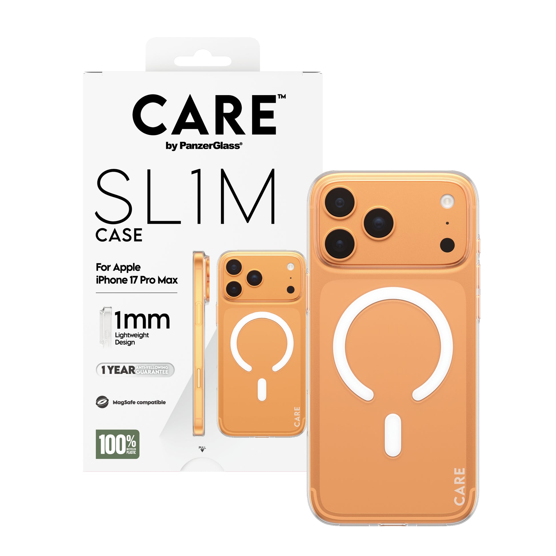 PanzerGlass Backcover – für Apple iPhone 17 Pro Max – transparent – PC, MagSafe-kompatibel