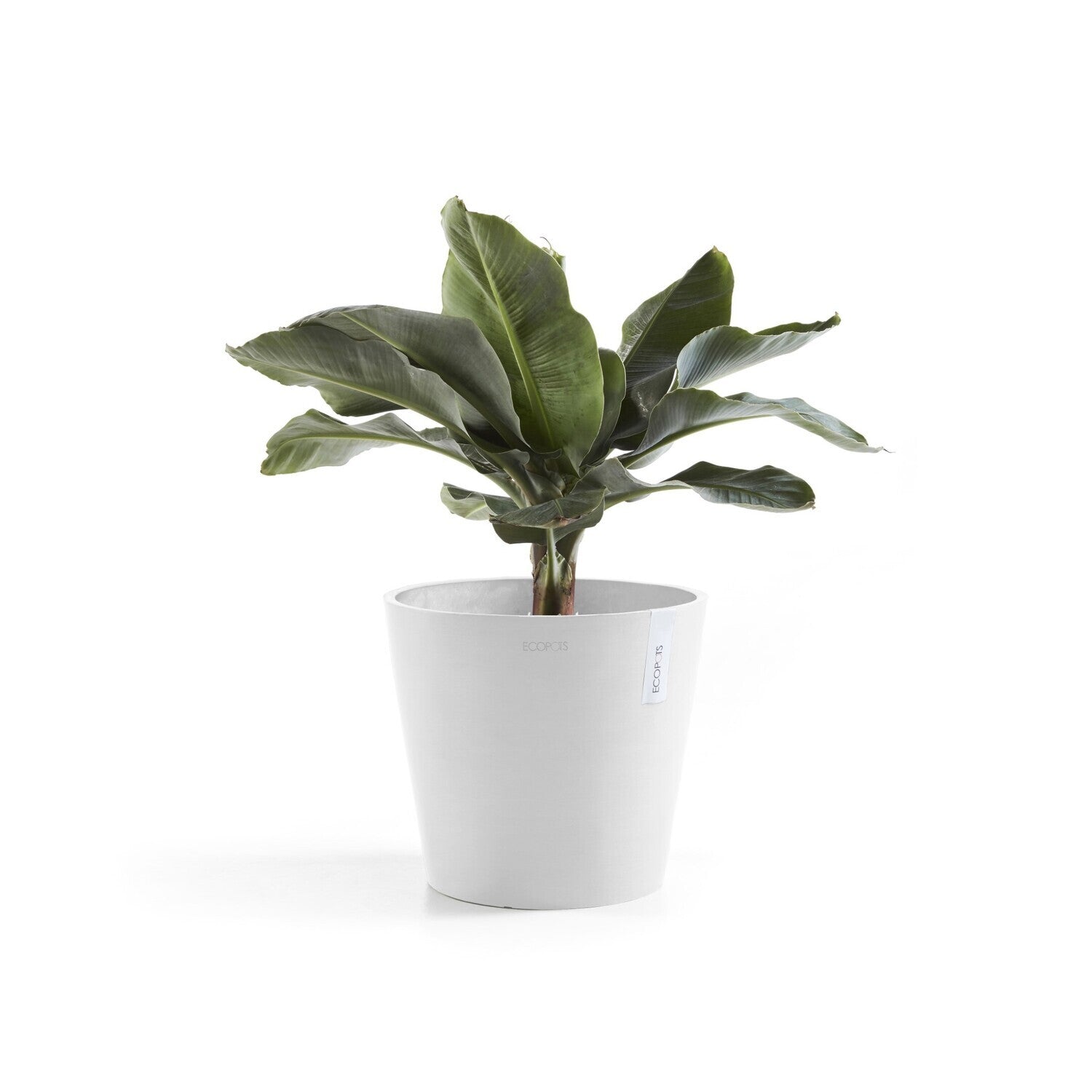 Ecopots Pflanzentopf – Ø 40 × 35 cm – Recycling-Kunststoff, Weiss