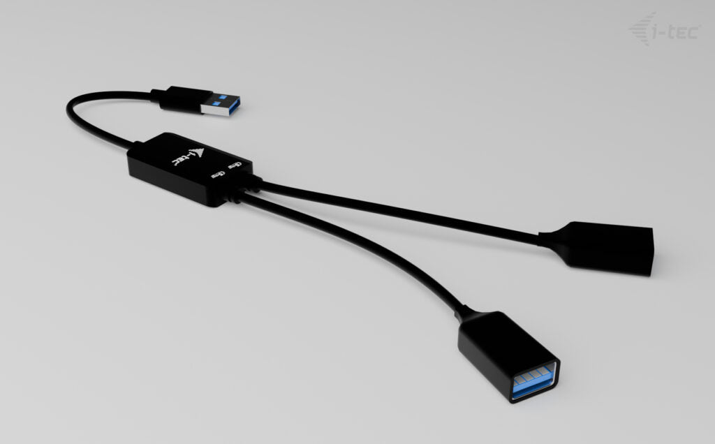 i-tec USB-A (Stecker) Multiport-Adapter – 2× USB-A (Buchse), USB 3.2 Gen 1