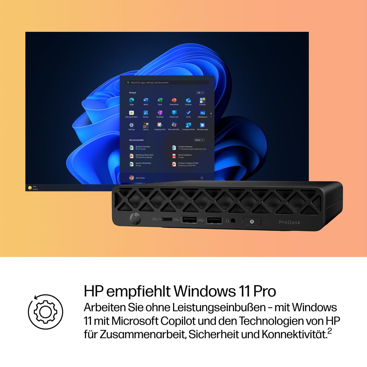 HP ProDesk 4 G1i Micro – Intel Core Ultra 5 235T, 16 GB RAM, 512 GB SSD, Windows 11 Pro