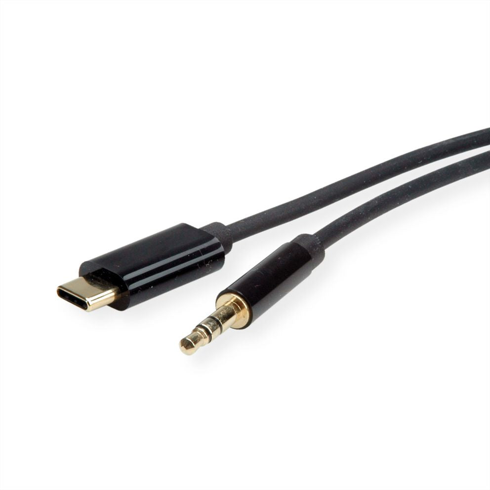 ROLINE USB-C zu 3,5 mm Kabel – 3 m, 3-polig Stereo, für Geräte mit USB-C ohne 3,5 mm Buchse