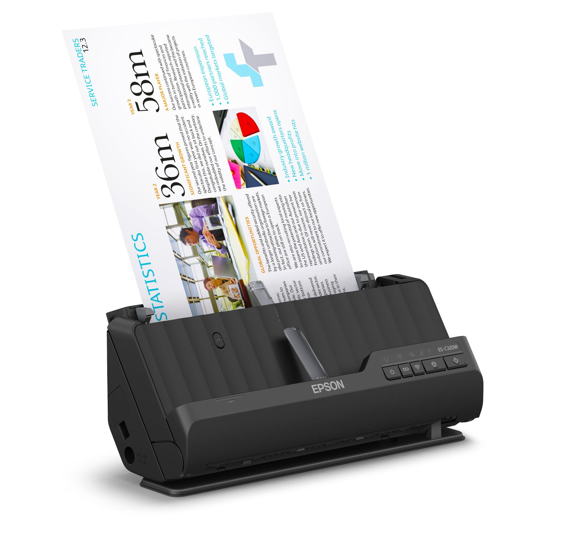 Epson WorkForce ES-C320W – Dokumentenscanner, 30 ppm