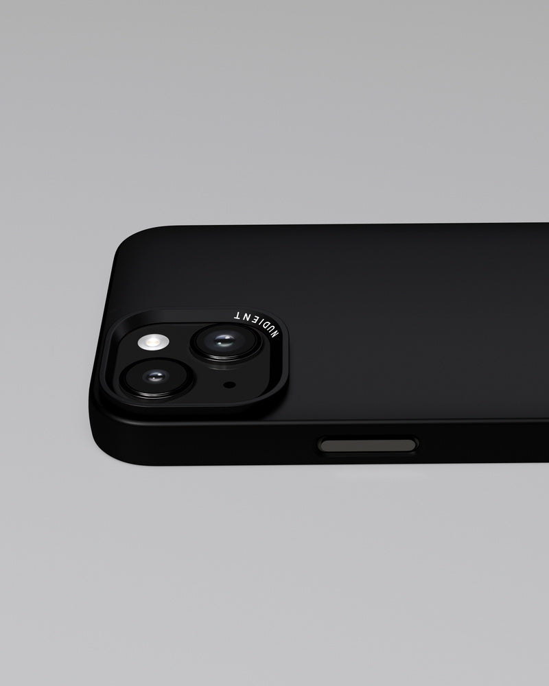 Nudient Backcover – für Apple iPhone 14 Plus, MagSafe, Mikrofaser+Kunststoff, Ink Black