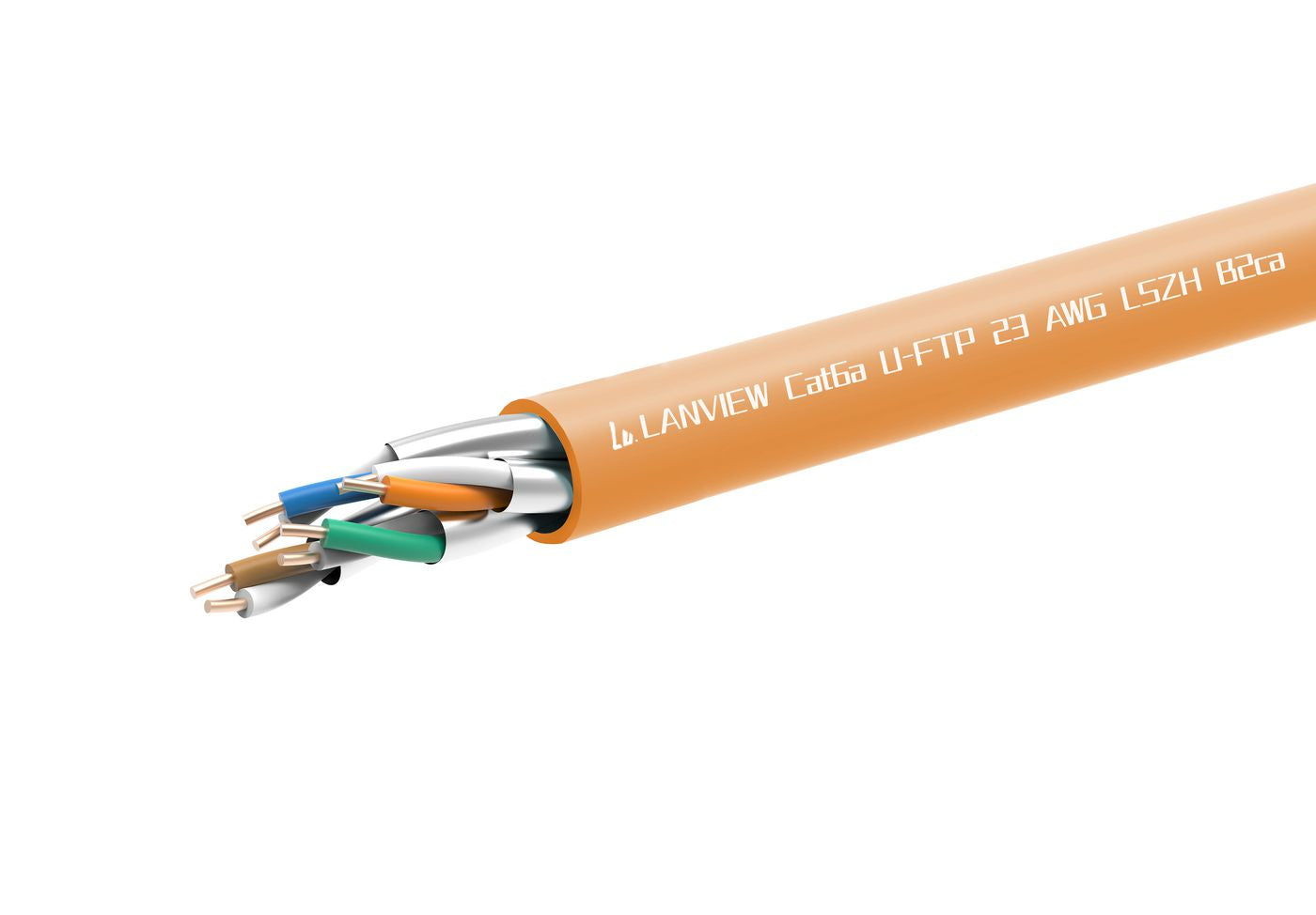 Lanview CAT6a Netzwerkkabel – U/FTP, 305 m, Orange, LSZH