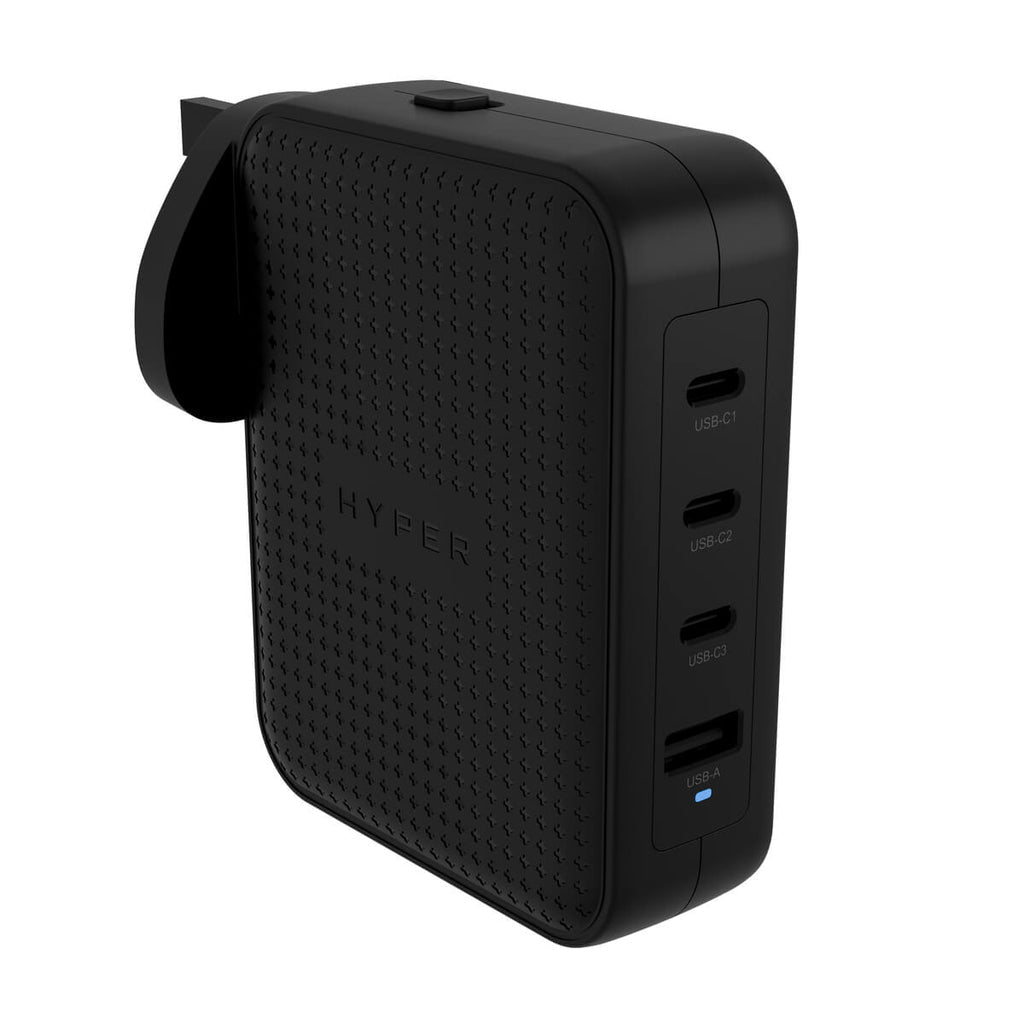 HYPER USB-Desktop-Ladegerät 140 W – USB-C×3, USB-A×1 – PD 3.1 – für Gaming-Controller, Smartphones u. a.