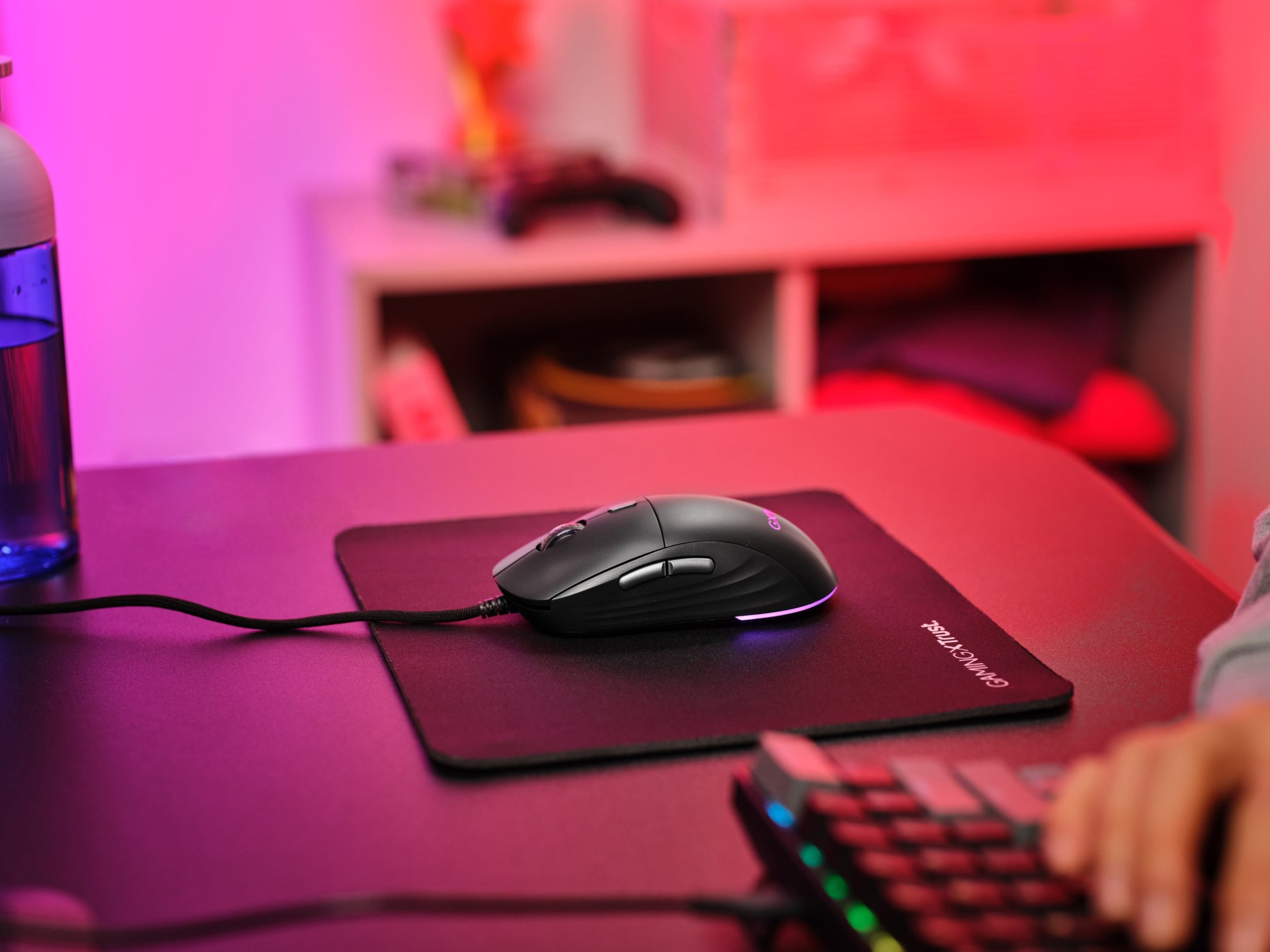 Trust GXT925 Redex II Gaming-Maus – kabelgebunden, 6 Tasten, für Rechtshänder, Beleuchtung, schwarz